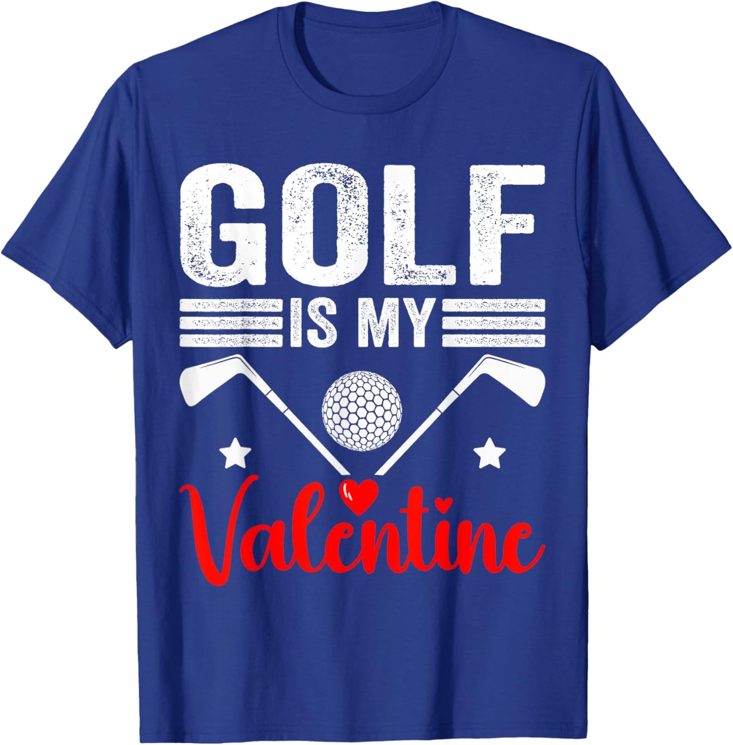 Valentine Golf Player Heart Sports Design Boys T-Shirt - T-Shirt | Royal