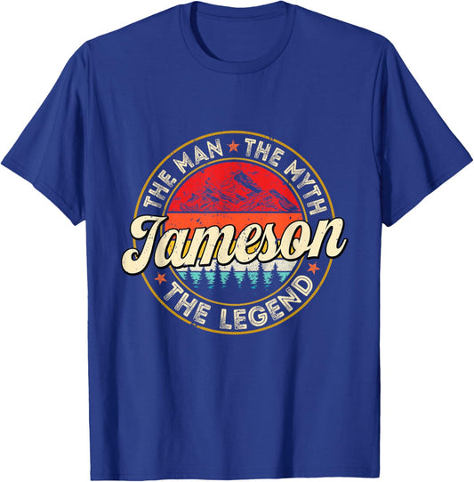 Jameson The Man The Myth The Legend Personalized Name T-Shirt - T-Shirt | Royal