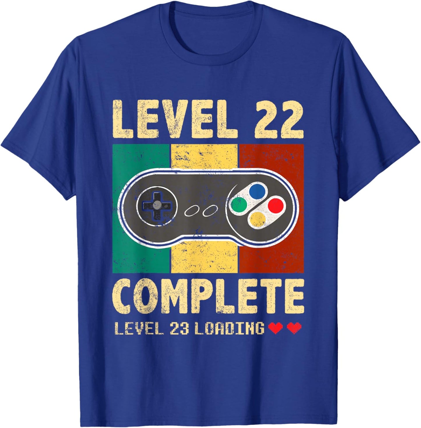 22nd Wedding Anniversary 22 Years Retro Level 22 Complete T-Shirt - T-Shirt | Royal