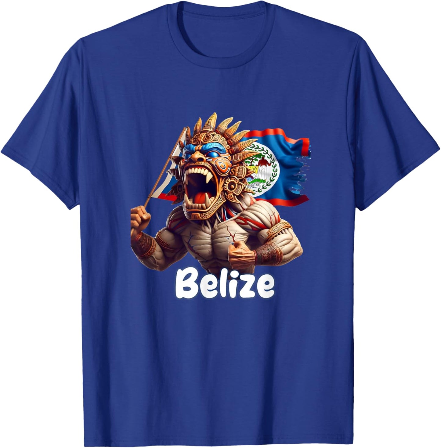 Belize Flag , Belize , Belize T-Shirt - T-Shirt | Royal