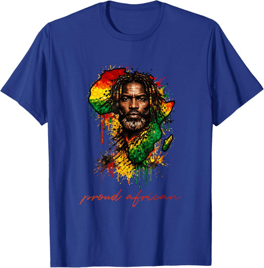 Proud African Black History Month African Heritage Art T-Shirt - T-Shirt | Royal