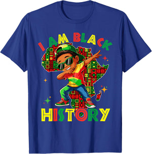I'm Black History Month Shirt Boys Kids African American T-Shirt - T-Shirt | Royal