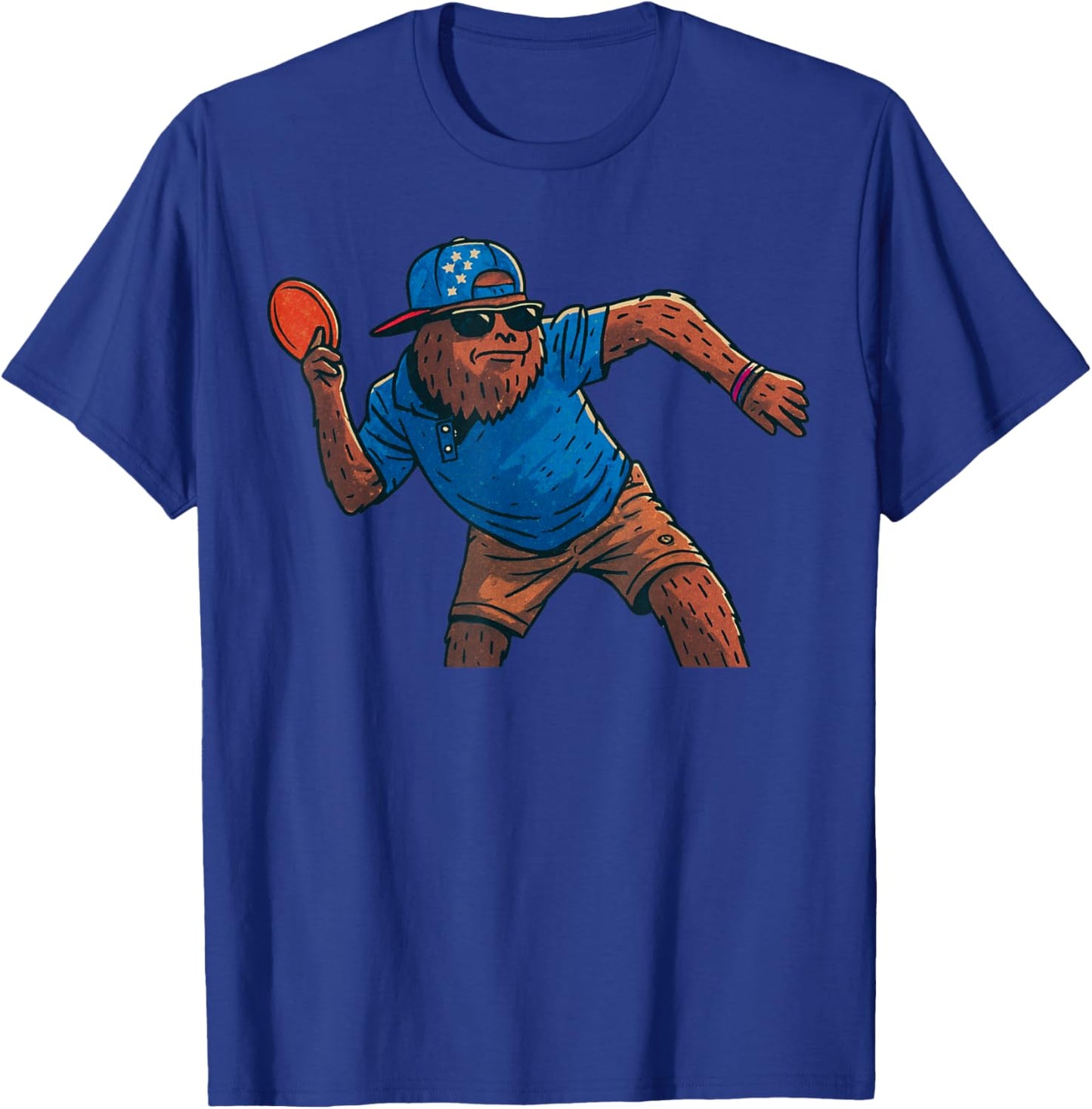 Sasquatch Disc Golfer Funny Disc Golf T-Shirt - T-Shirt | Royal