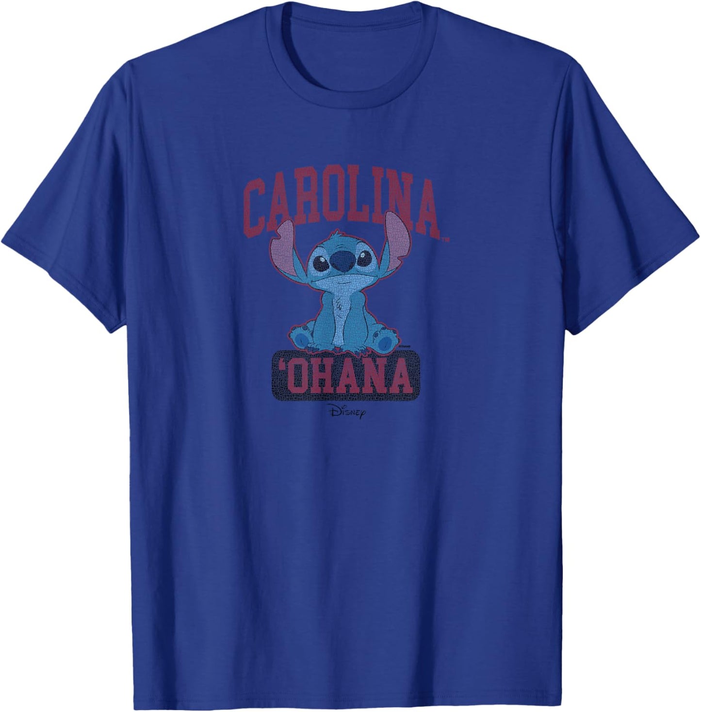 South Carolina Gamecocks Stitch Ohana Vintage T-Shirt - T-Shirt | Royal