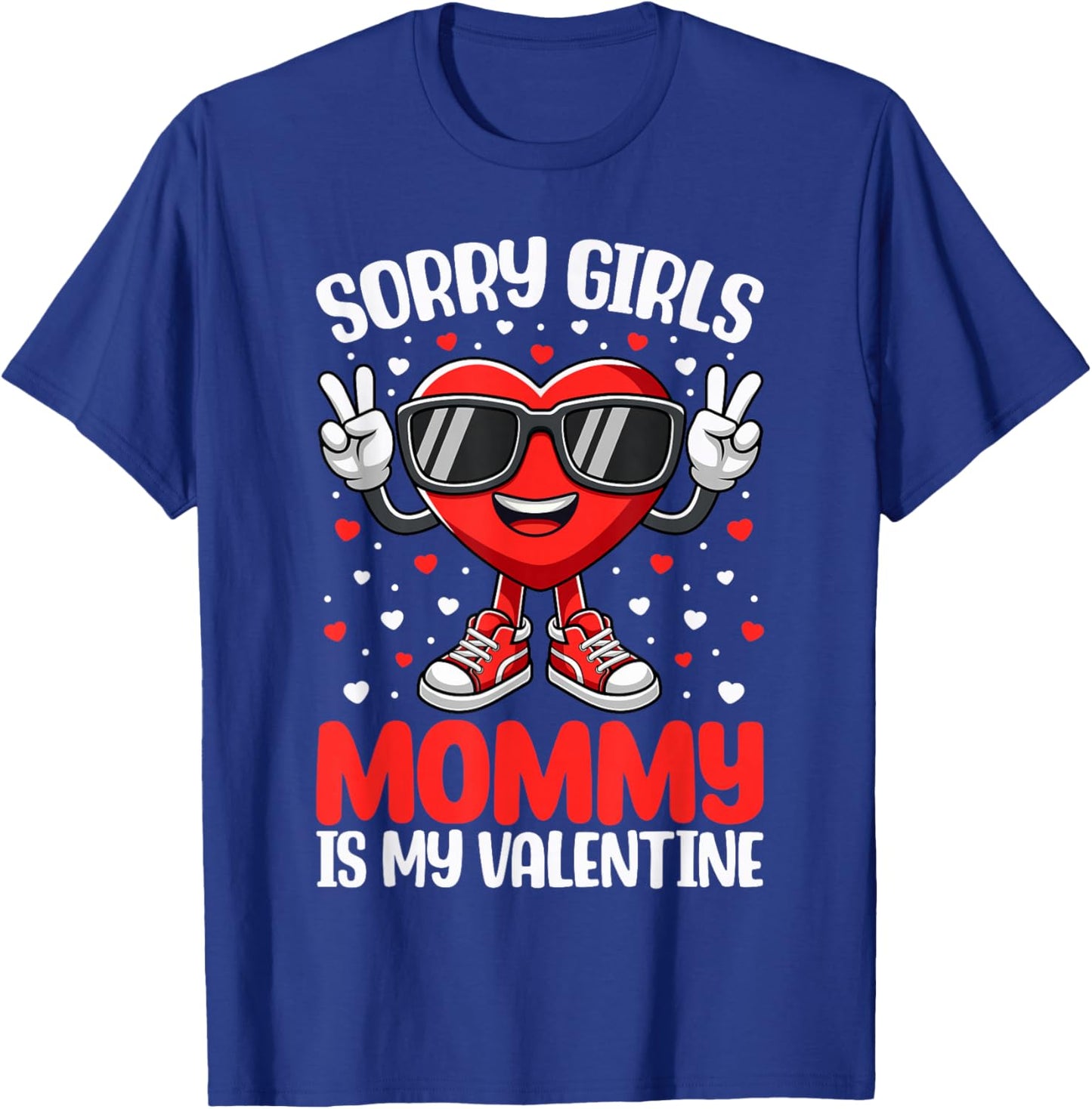Mommy is My Valentine Boys Valentines Day Heart Toddler Kids T-Shirt - T-Shirt | Royal