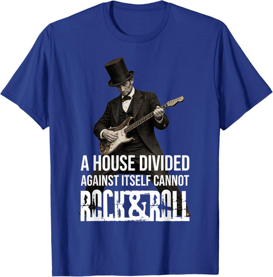 Abraham Lincoln A House Divided Abe Retro Vintage Funny T-Shirt - T-Shirt | Royal