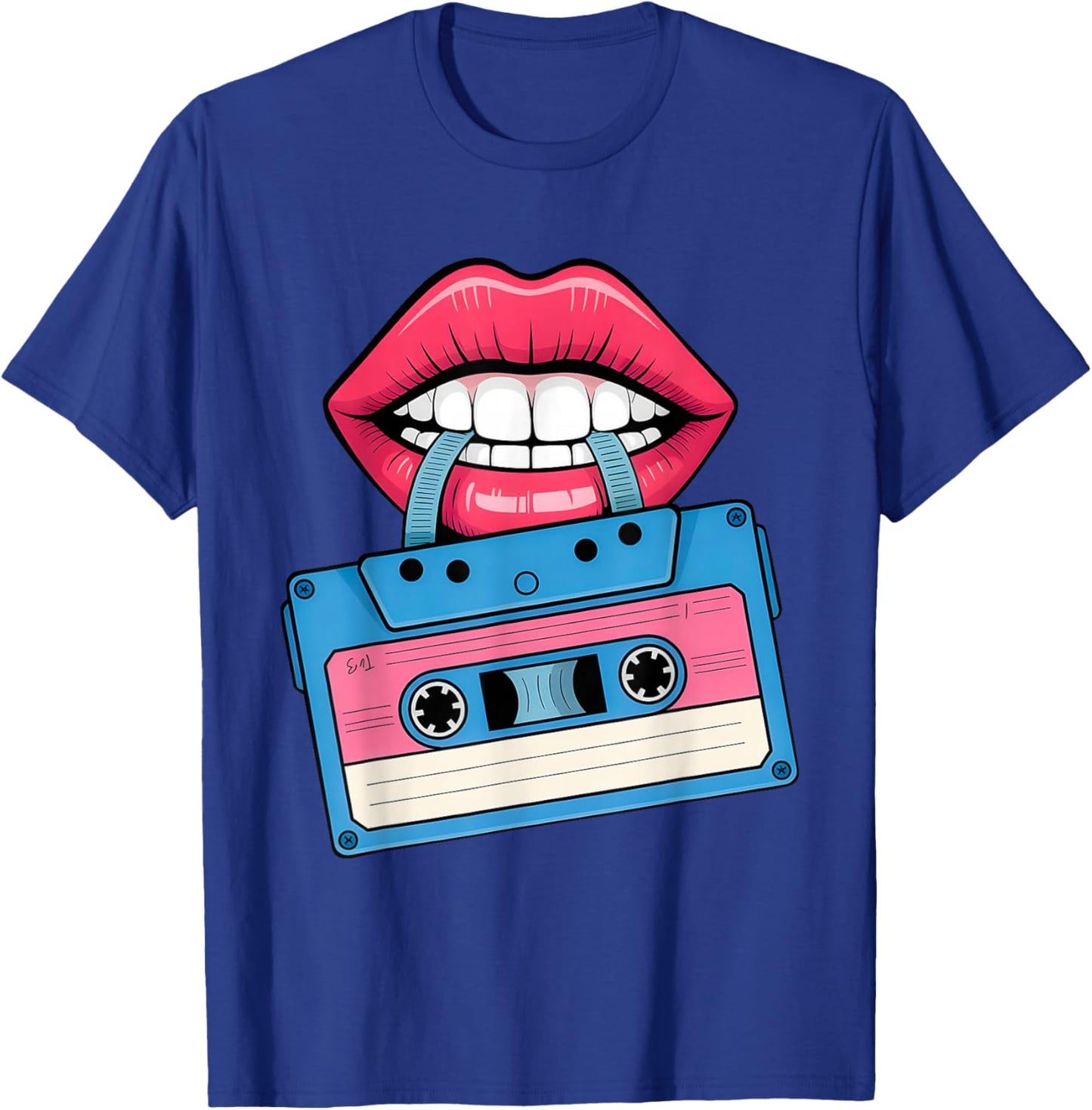 Retro 80s and 90s Cassette Design Perfect for Nostalgia T-Shirt - T-Shirt | Royal