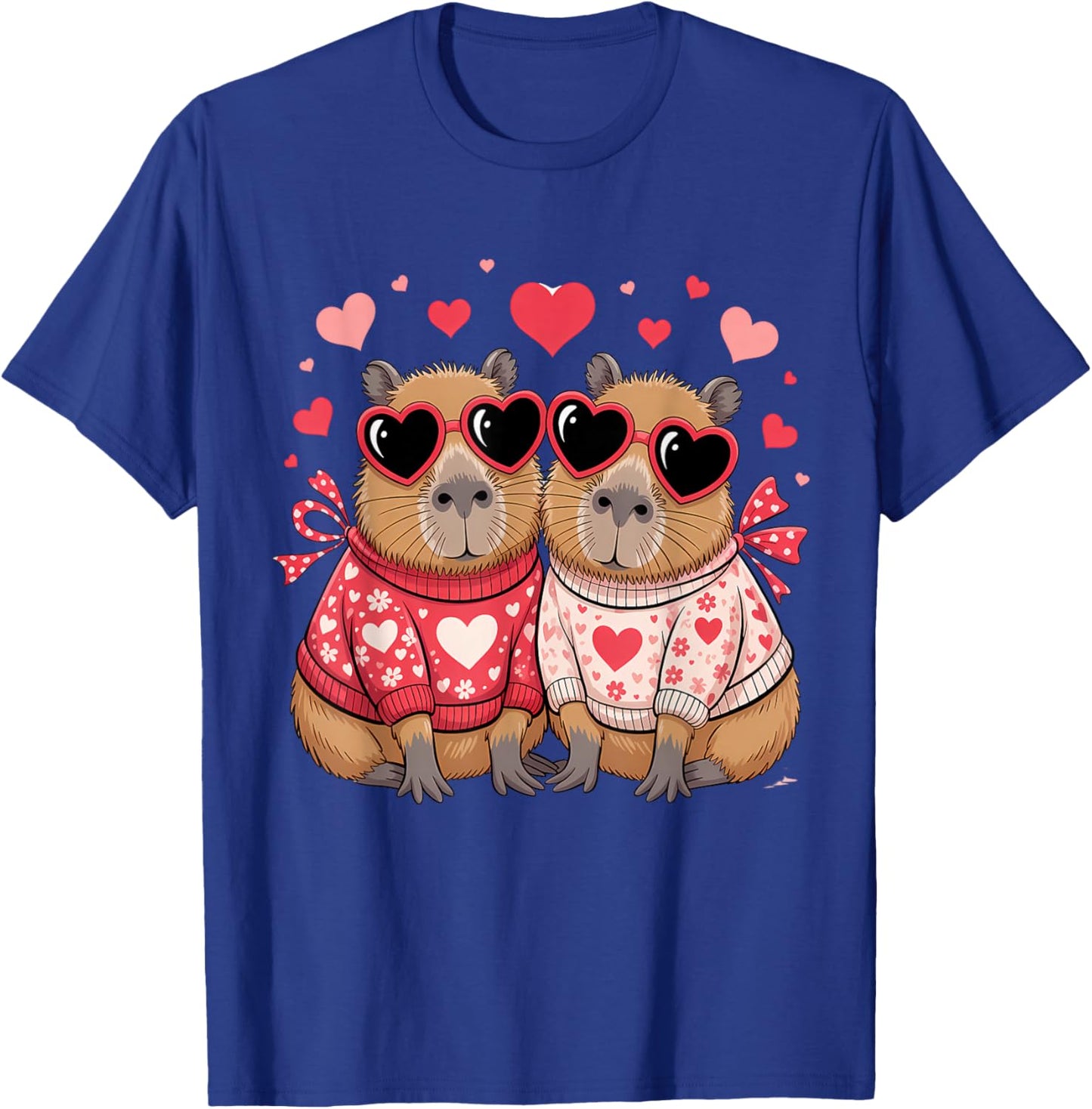 Valentines Day Cute Valentine Capybara T-Shirt - T-Shirt | Royal