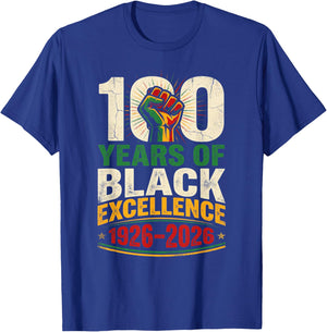 100 Years Black Excellence 1926–2026 Black History Month Kid T-Shirt - T-Shirt | Royal