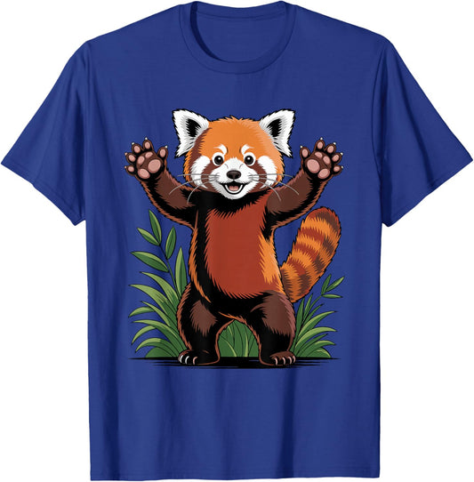 Red Panda Paws Hands Up Kawaii Red Panda T-Shirt - T-Shirt | Royal