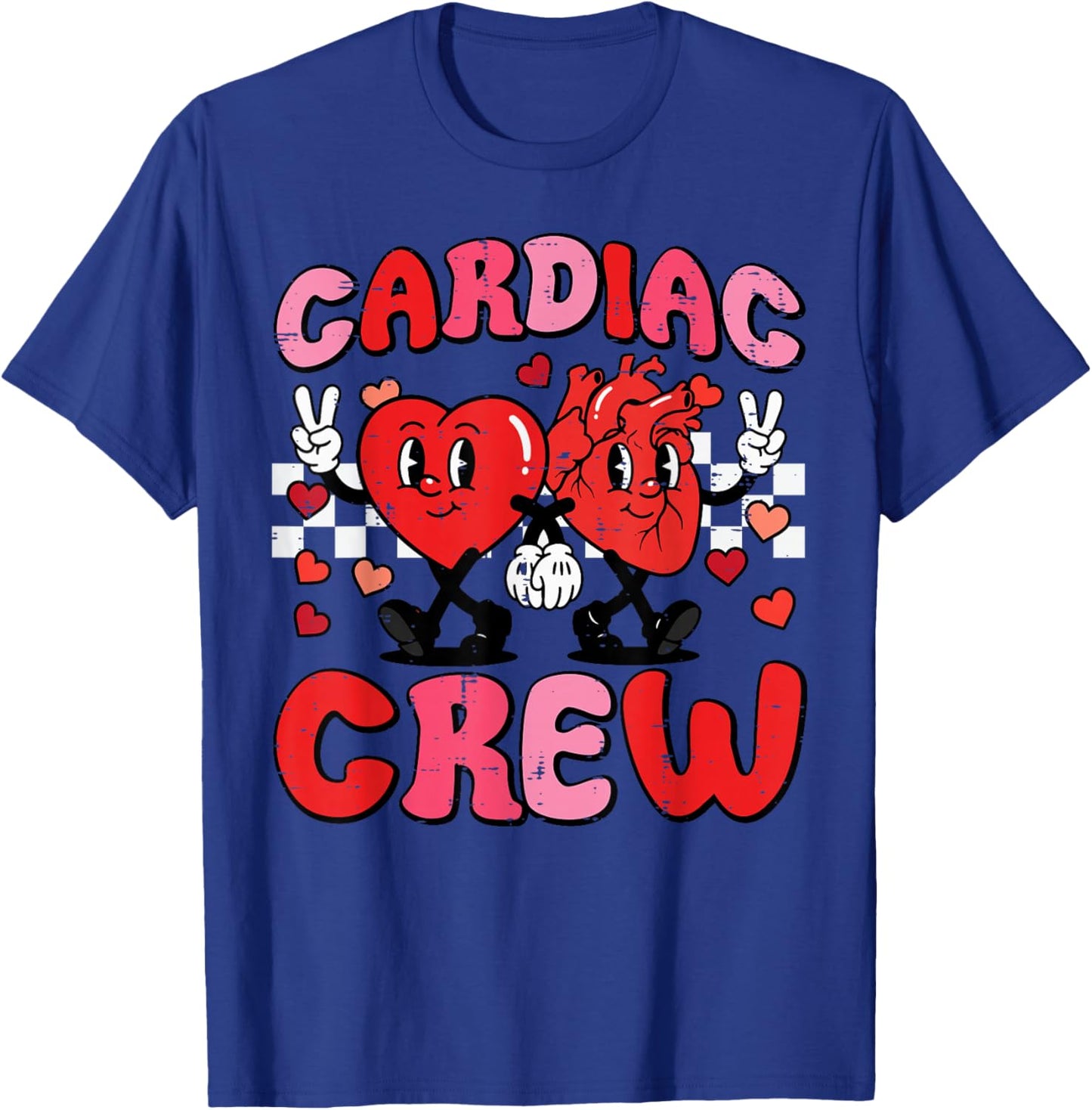 Valentine Nurse Cardiac Crew Heart Funny Scrub Top Men Women T-Shirt - T-Shirt | Royal