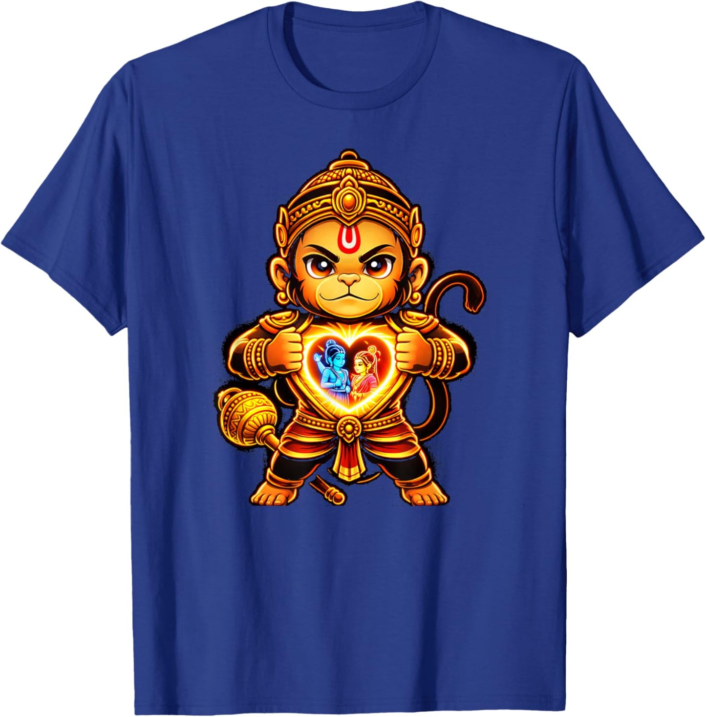 Hanumanji Hanuman Hindu Monkey God Lover Devotee T-Shirt - T-Shirt | Royal
