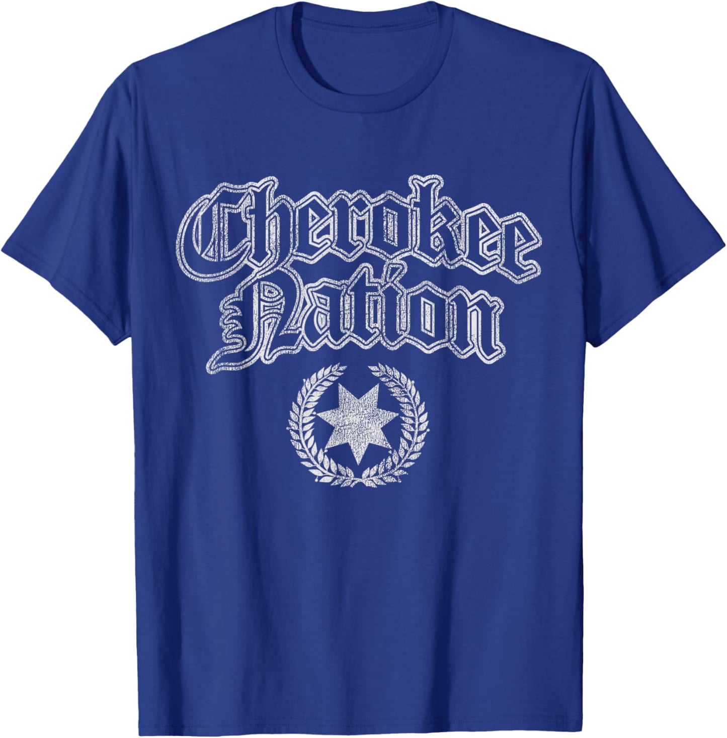 Vintage Cherokee Nation Native American Indian T-Shirt - T-Shirt | Royal