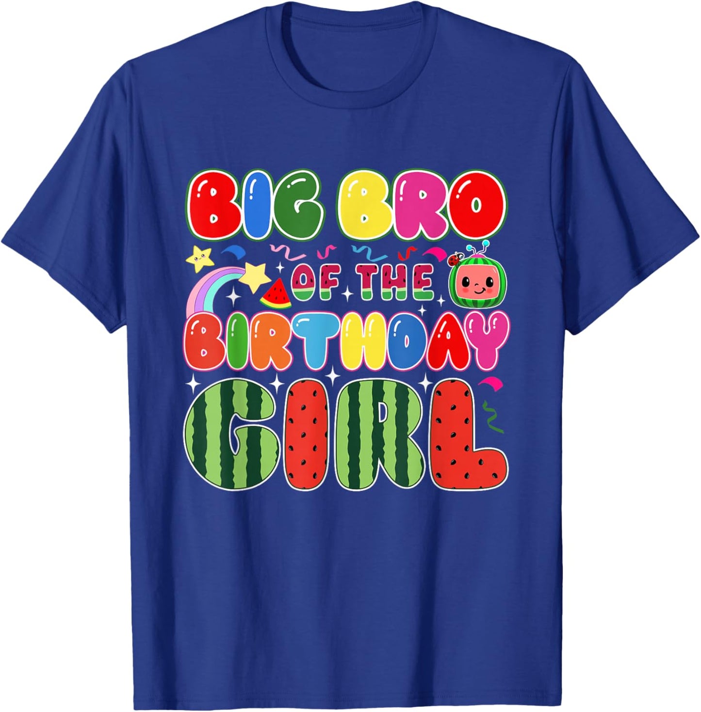 Big Bro of The Birthday Girl Melon Family Matching Funny T-Shirt - T-Shirt | Royal