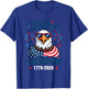 250 Years of Freedom 1776 2026 Patriotic Bald Eagle US Flag T-Shirt - T-Shirt | Royal