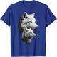 Wolf and Wolf Cub Men Wolf Lover Women Girls Cute Wolf T-Shirt - T-Shirt | Royal