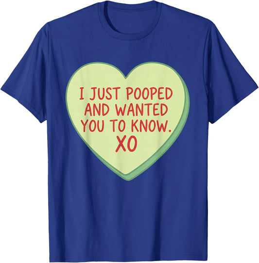 XO Funny Heart Saying Couple T-Shirt - T-Shirt | Royal
