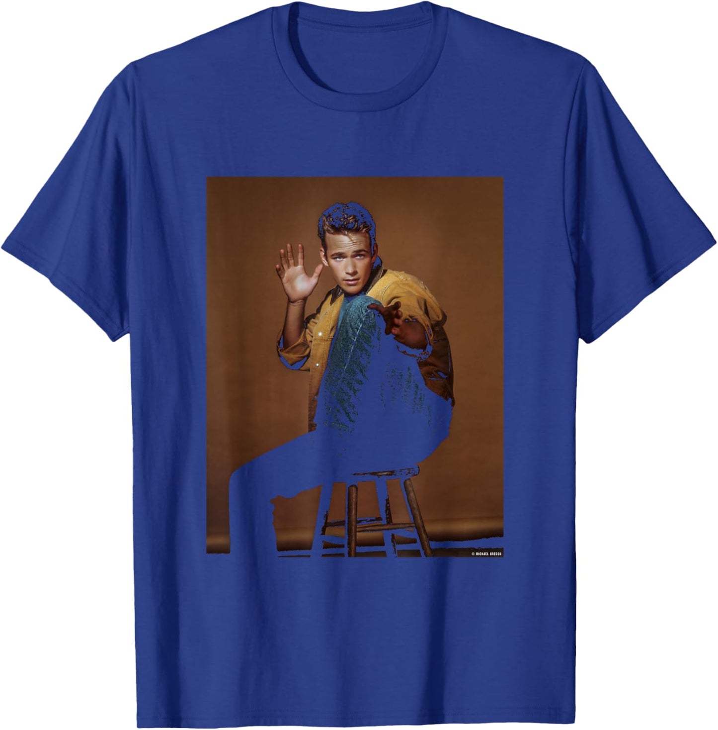 Beverly Hills 90210 Actor Luke Perry by Michael Grecco T-Shirt - T-Shirt | Royal