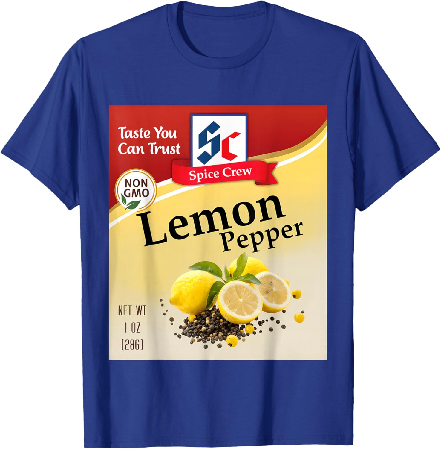 Lemon Pepper Condiment Costume Holiday Spice Costumes Group T-Shirt - T-Shirt | Royal