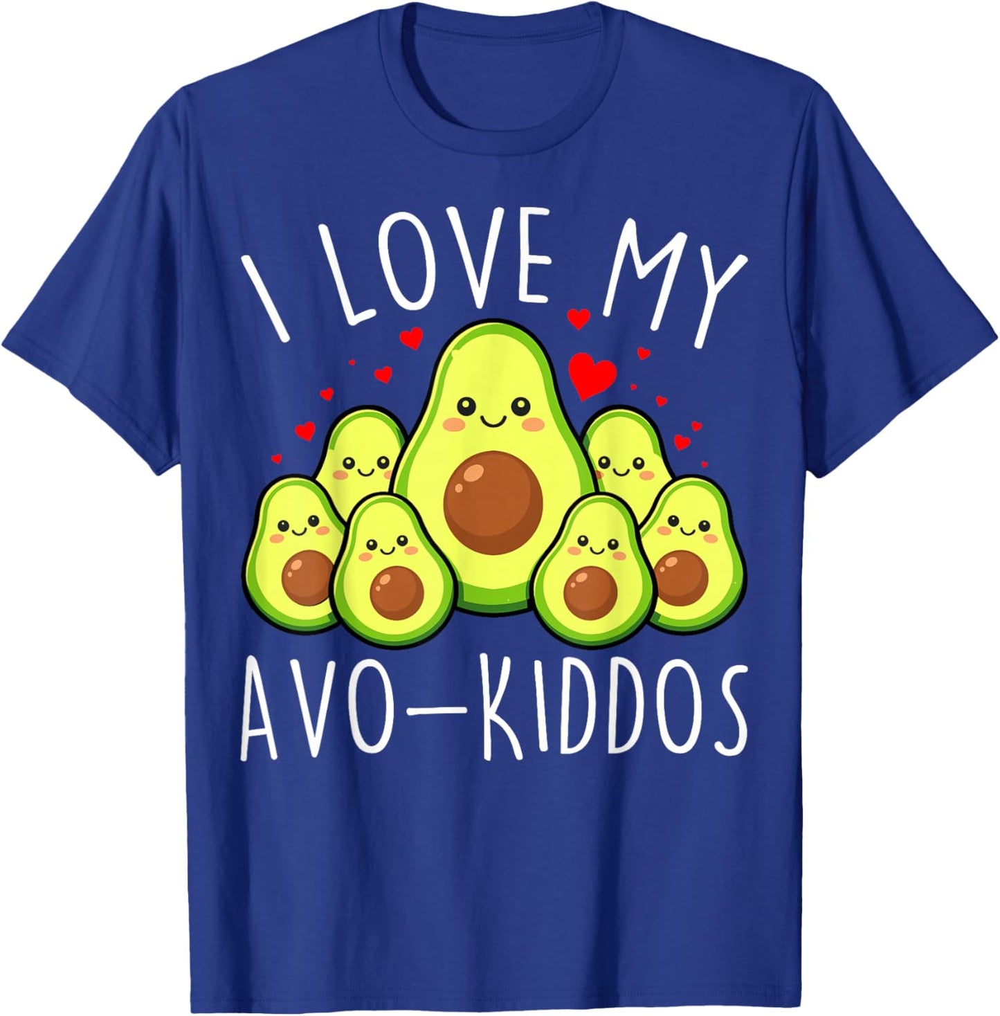 I Love My AVO Kiddos Funny Teacher Valentine's Day Avocado T-Shirt - T-Shirt | Royal
