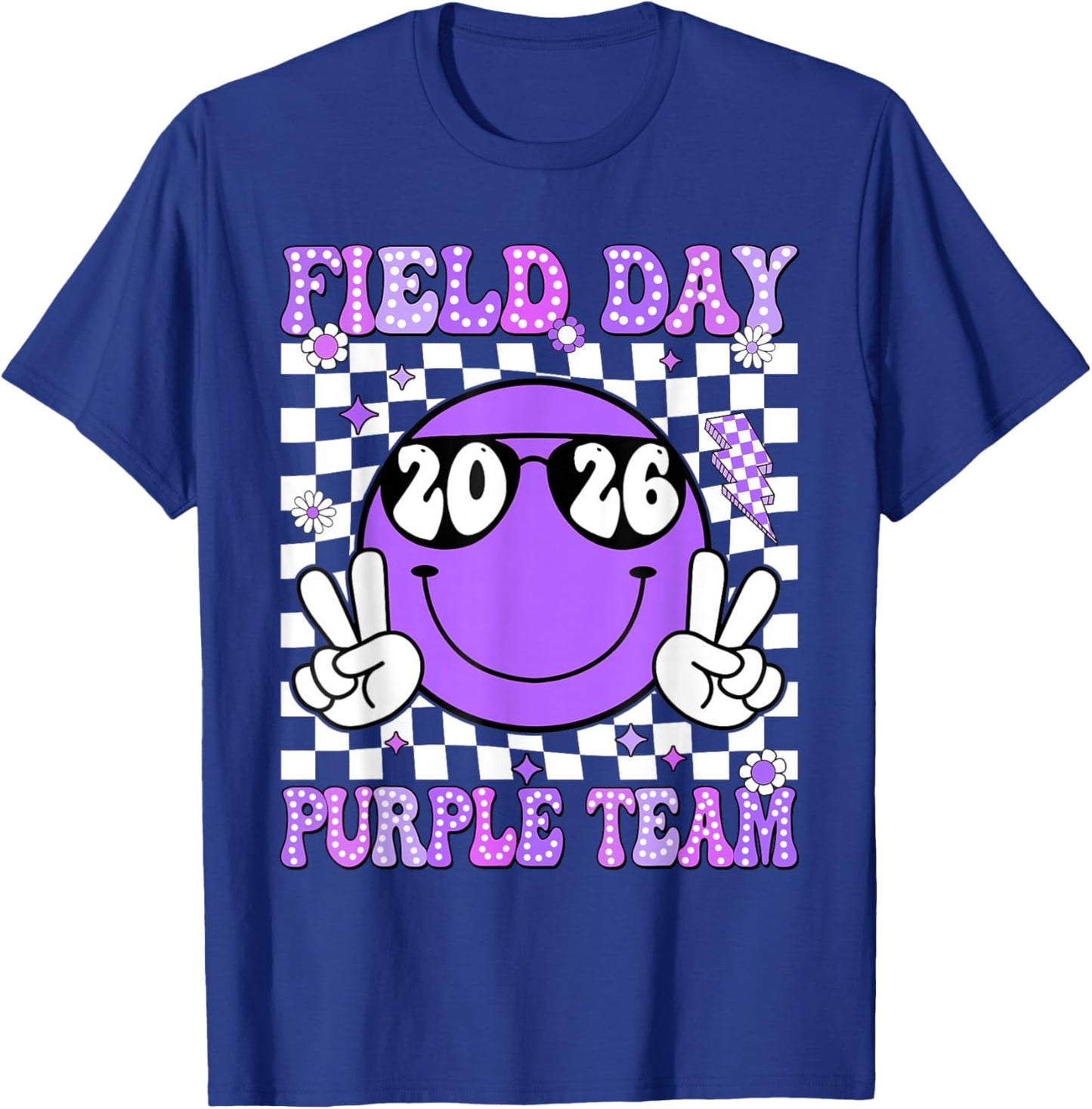 Field Day Purple Team Funny for Teacher Kids Field Day Games T-Shirt - T-Shirt | Royal