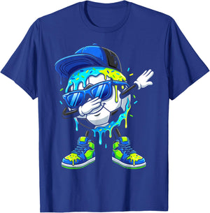 Soccer Ice Cream Drip Dabbing Sprinkles Sports Boys Girls T-Shirt - T-Shirt | Royal