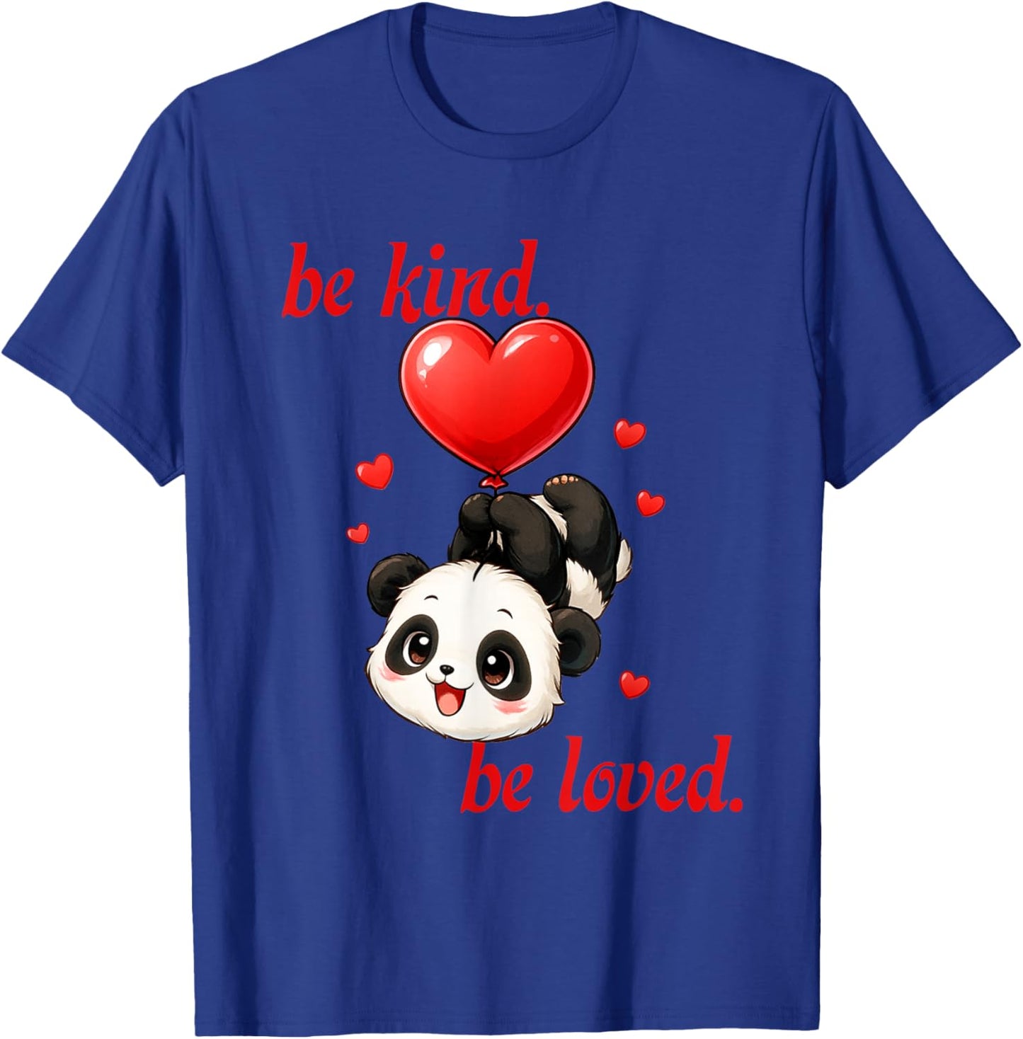 Cute Panda with Heart Balloon Valentine's Day for Lovers T-Shirt - T-Shirt | Royal