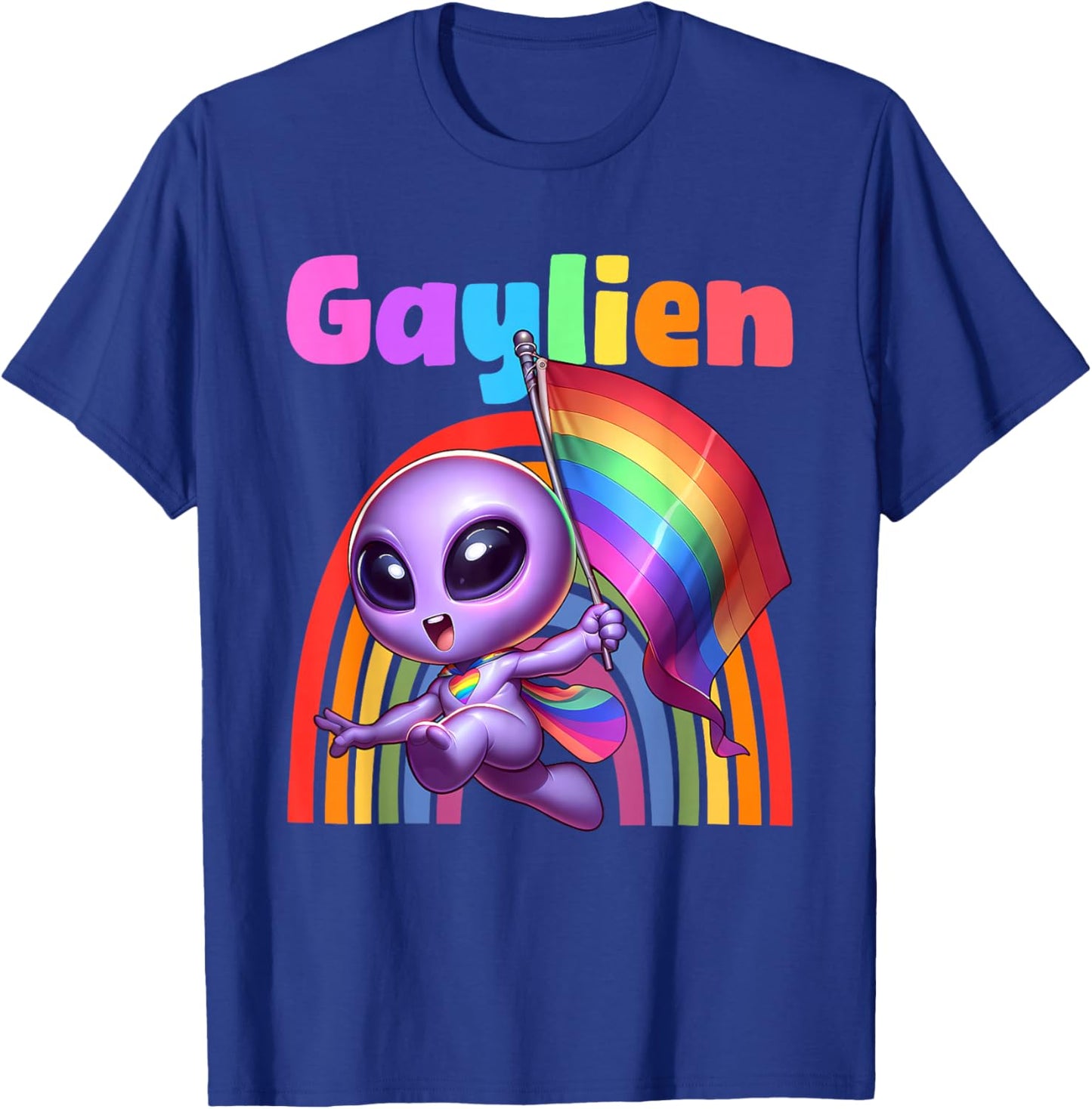 Gaylien Gay Alien Pride LGBTQ T-Shirt - T-Shirt | Royal