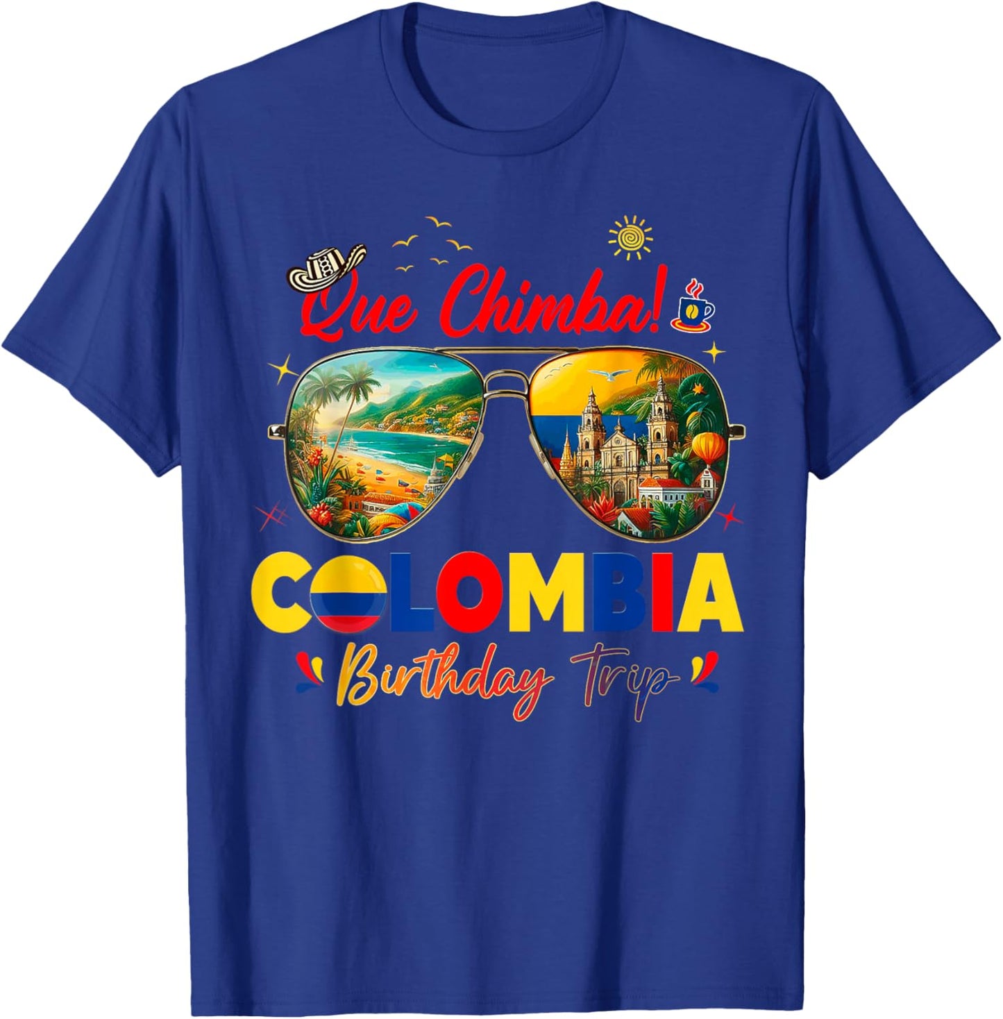 Colombia Vacation Cartagena Trip Crew T-Shirt - T-Shirt | Royal