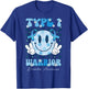 T1D Warrior Type 1 Diabetes Awareness Blue Ribbon Cute Face T-Shirt - T-Shirt | Royal