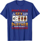 Funny Pinochle is Like Sex Good Partner Good Hand Card T-Shirt - T-Shirt | Royal