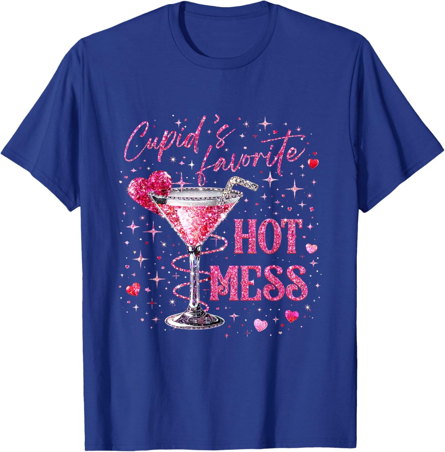 Even Cupid Need A Margarita Retro Trendy Valentine Funny T-Shirt - T-Shirt | Royal