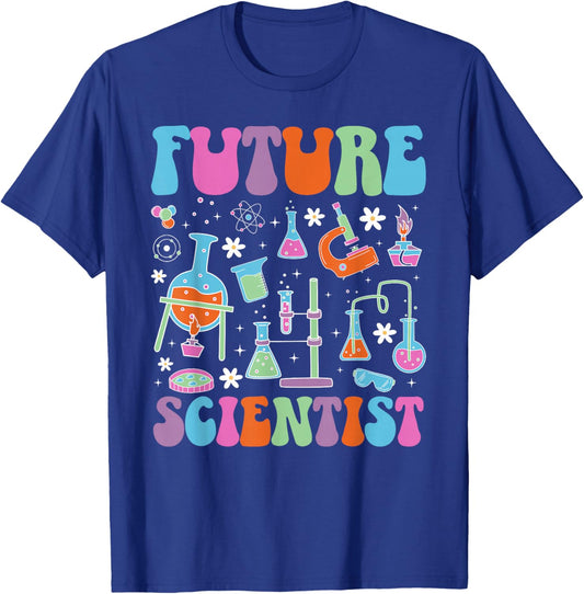 Groovy Future Scientist Kids Scientist Boy Science T-Shirt - T-Shirt | Royal
