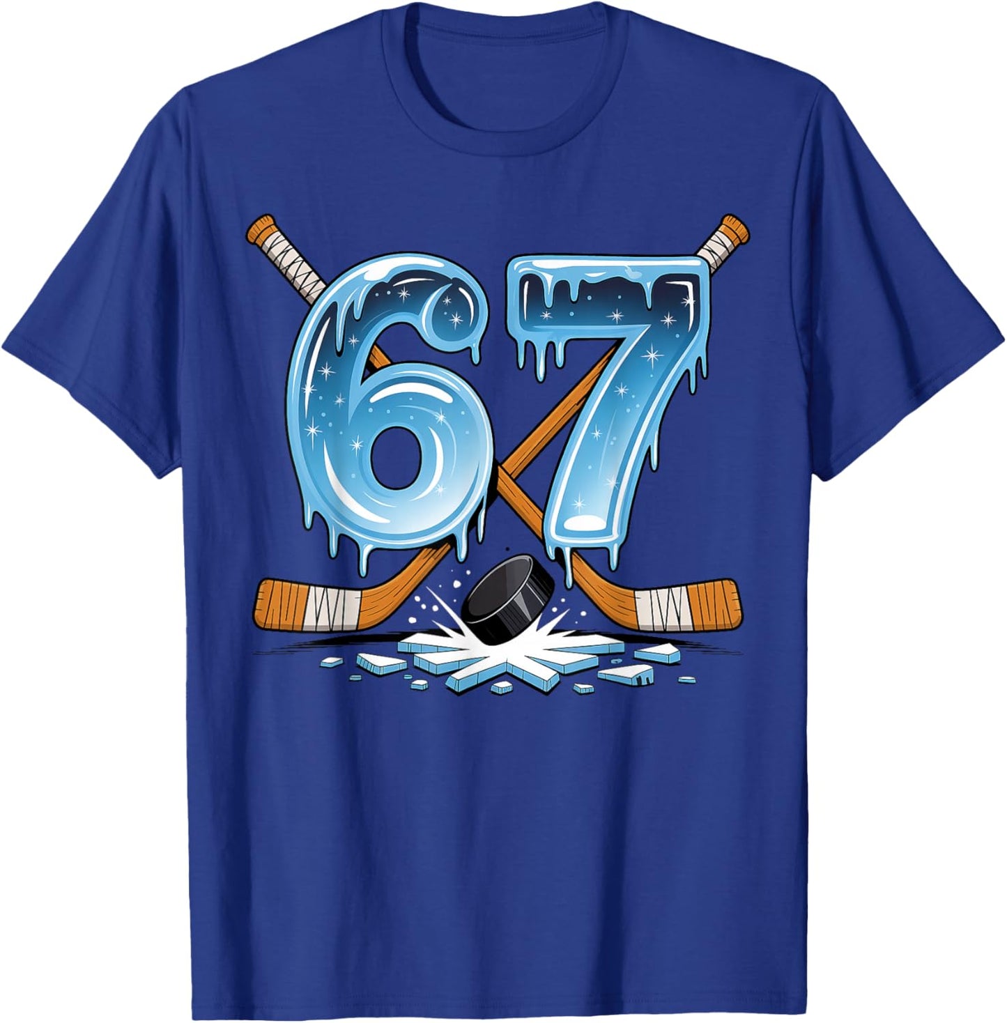 67 Hockey 6 7 T-Shirt - T-Shirt | Royal