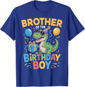Brother of The Birthday Party Outfit Dinosaur Squad Brother T-Shirt - T-Shirt | Royal