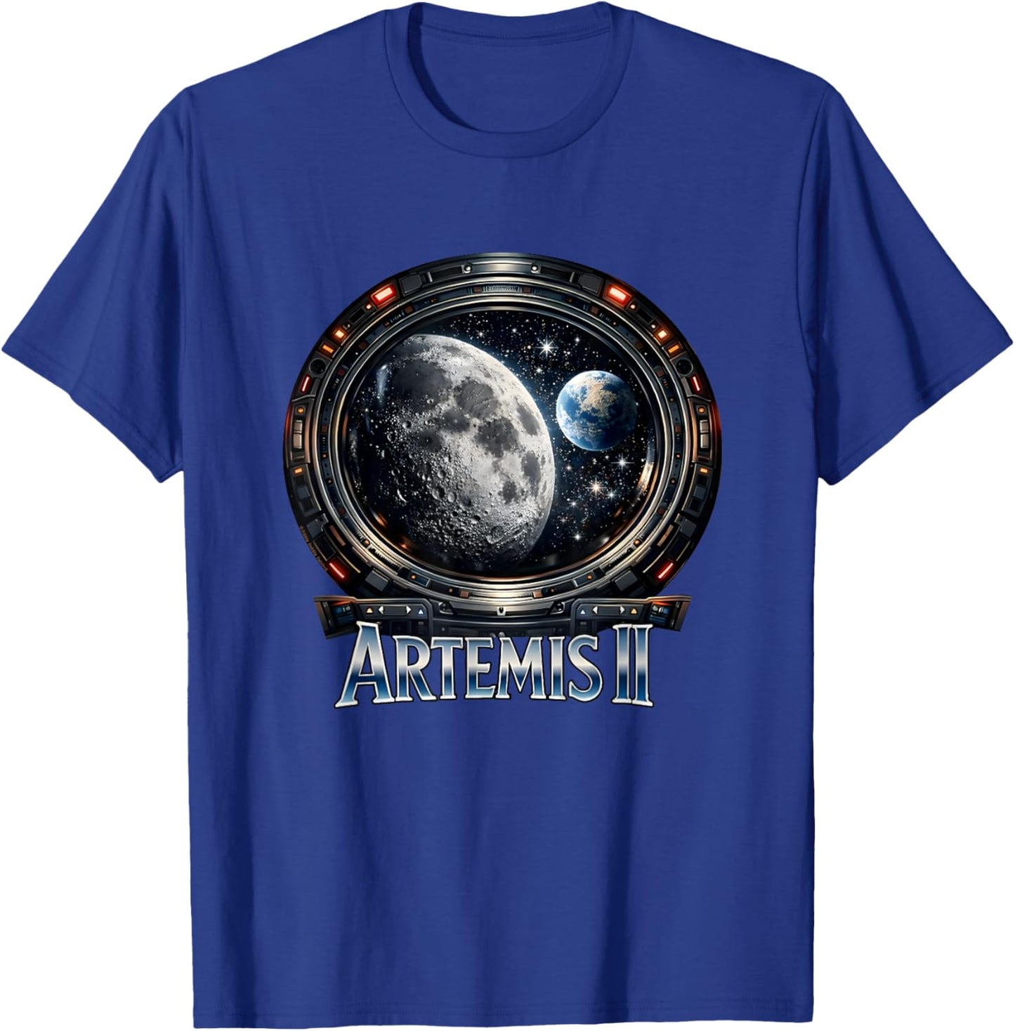 Artemis II 2026 Mission Earth and Moon Artemis 2 T-Shirt - T-Shirt | Royal