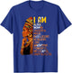I-Am Black Woman Educated Magic Intelligent Black History T-Shirt - T-Shirt | Royal