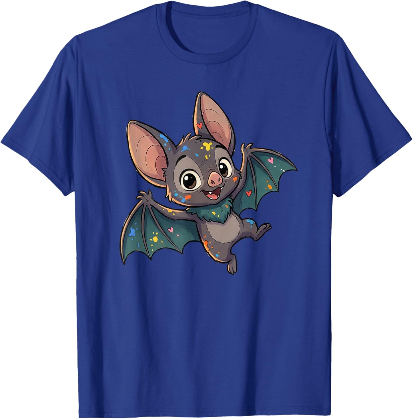 Adorable Colorful Baby Bat for Kids Halloween T-Shirt - T-Shirt | Royal