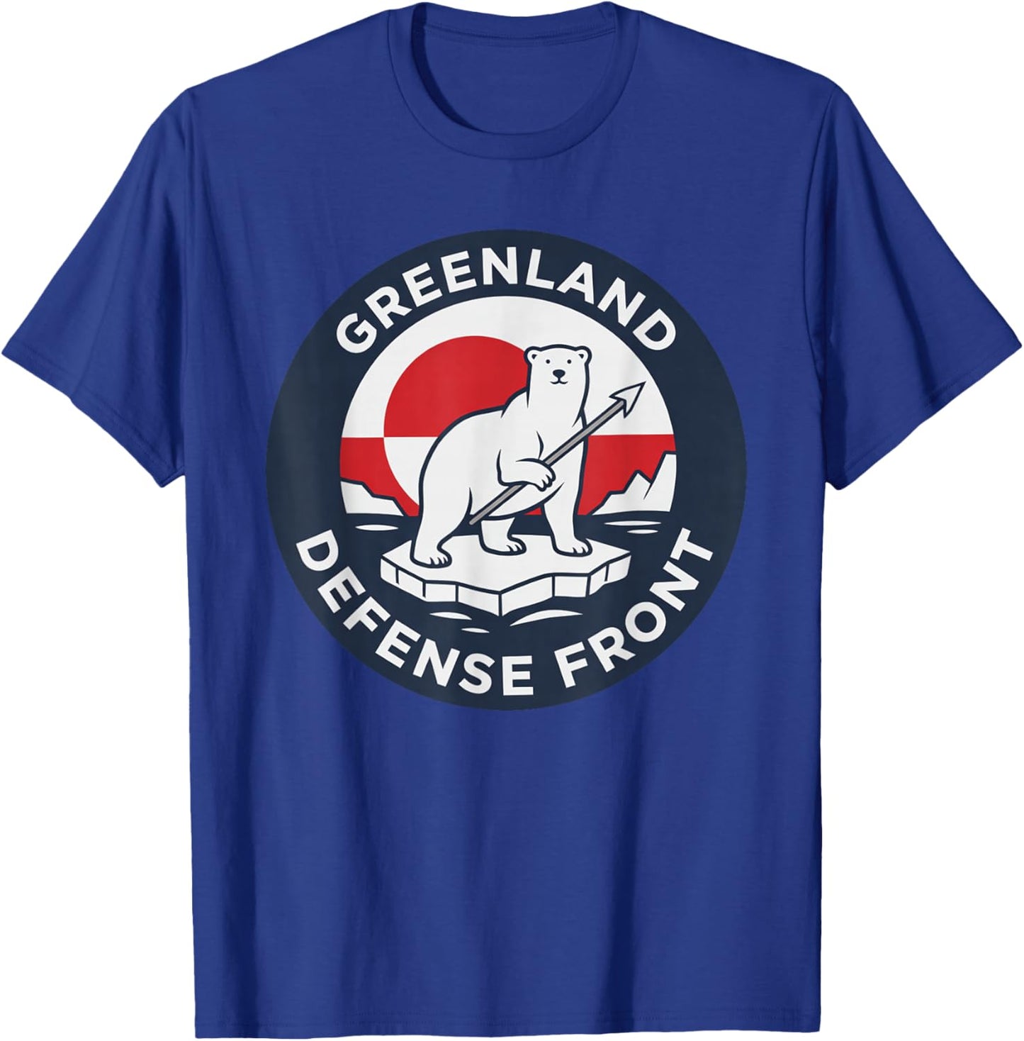 Greenland Guard Polar Bear Spear Arctic Emblem T-Shirt - T-Shirt | Royal