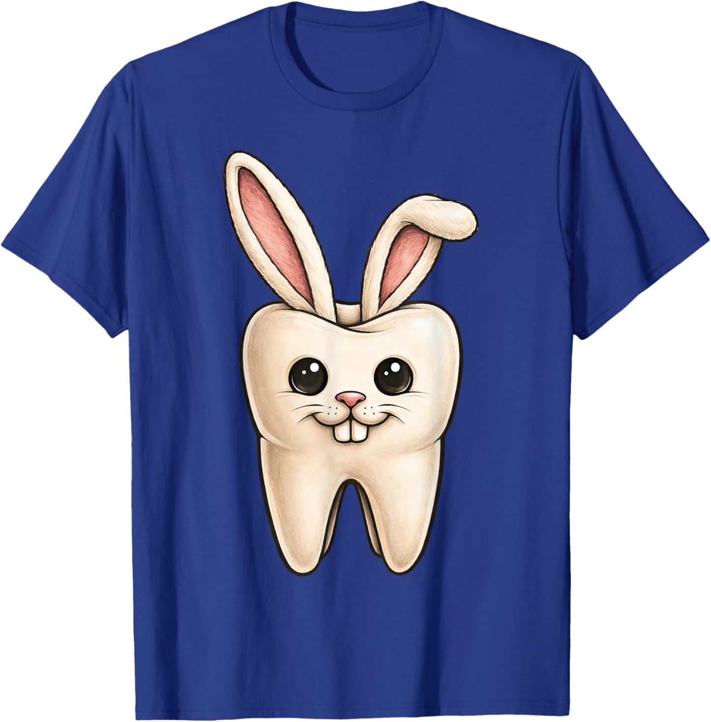 Cute Bunny Tooth Dentist Dentistry Spring Easter T-Shirt - T-Shirt | Royal