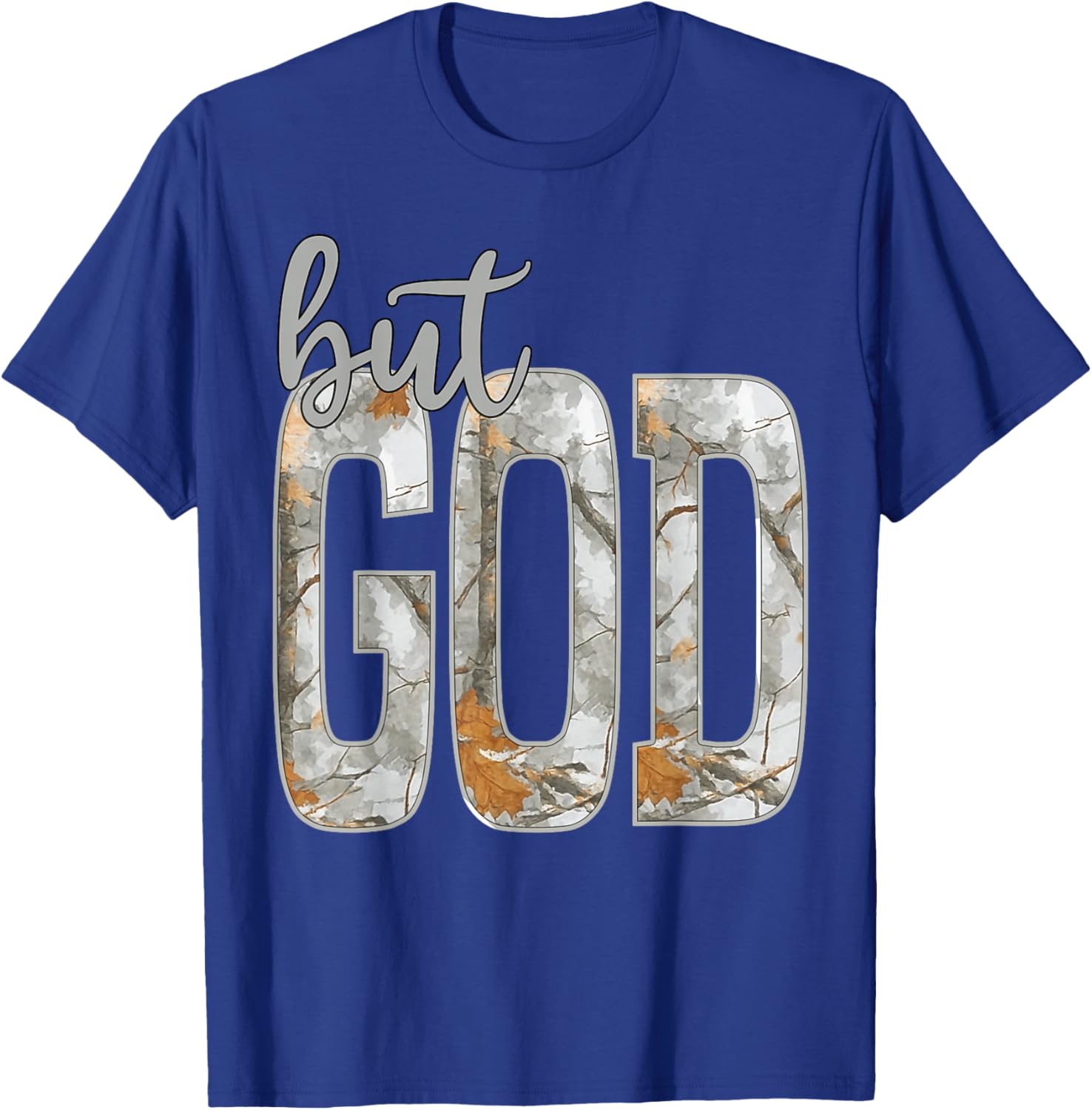 Jesus But God Camo Christian Cross God Faith Bible Religious T-Shirt - T-Shirt | Royal