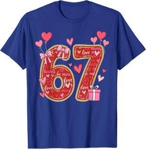Love Six Seven Meme Hearts Balloon Heart 6-7 Valentines T-Shirt - T-Shirt | Royal