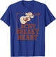 Retro Country Vibes Achy Breaky Heart Edition T-Shirt - T-Shirt | Royal