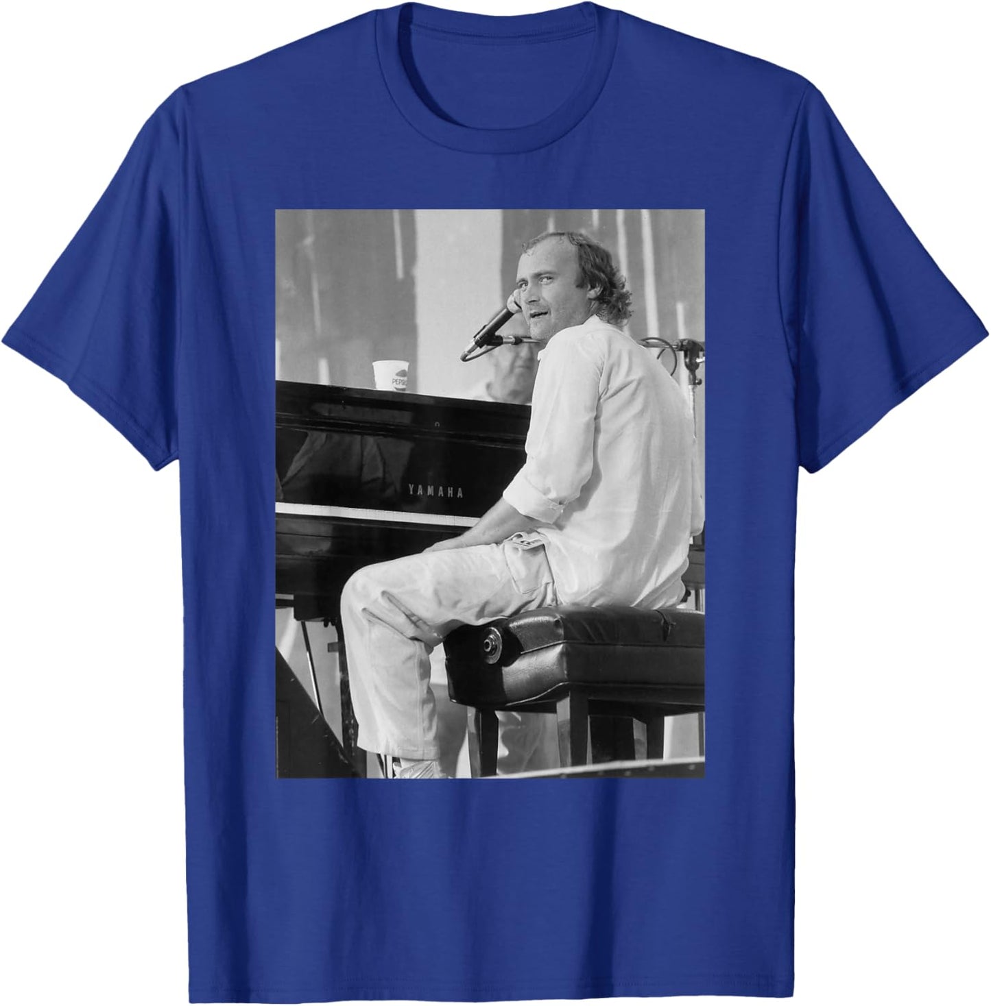 Phil Collins Live Aid Concert JFK Stadium Philadelphia T-Shirt - T-Shirt | Royal
