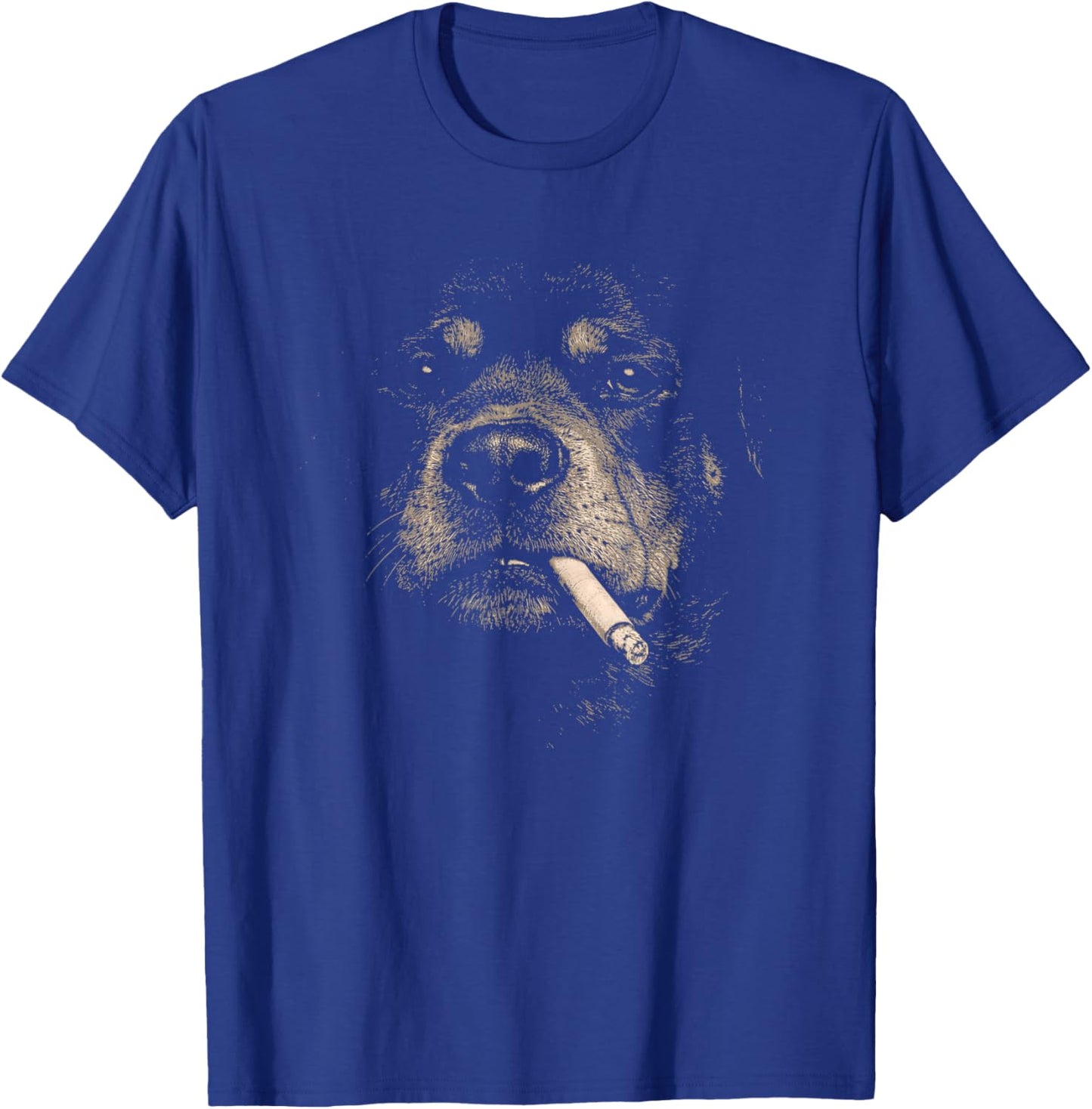 Dog Smoking Cigarette Funny Rottweiler Meme T-Shirt - T-Shirt | Royal