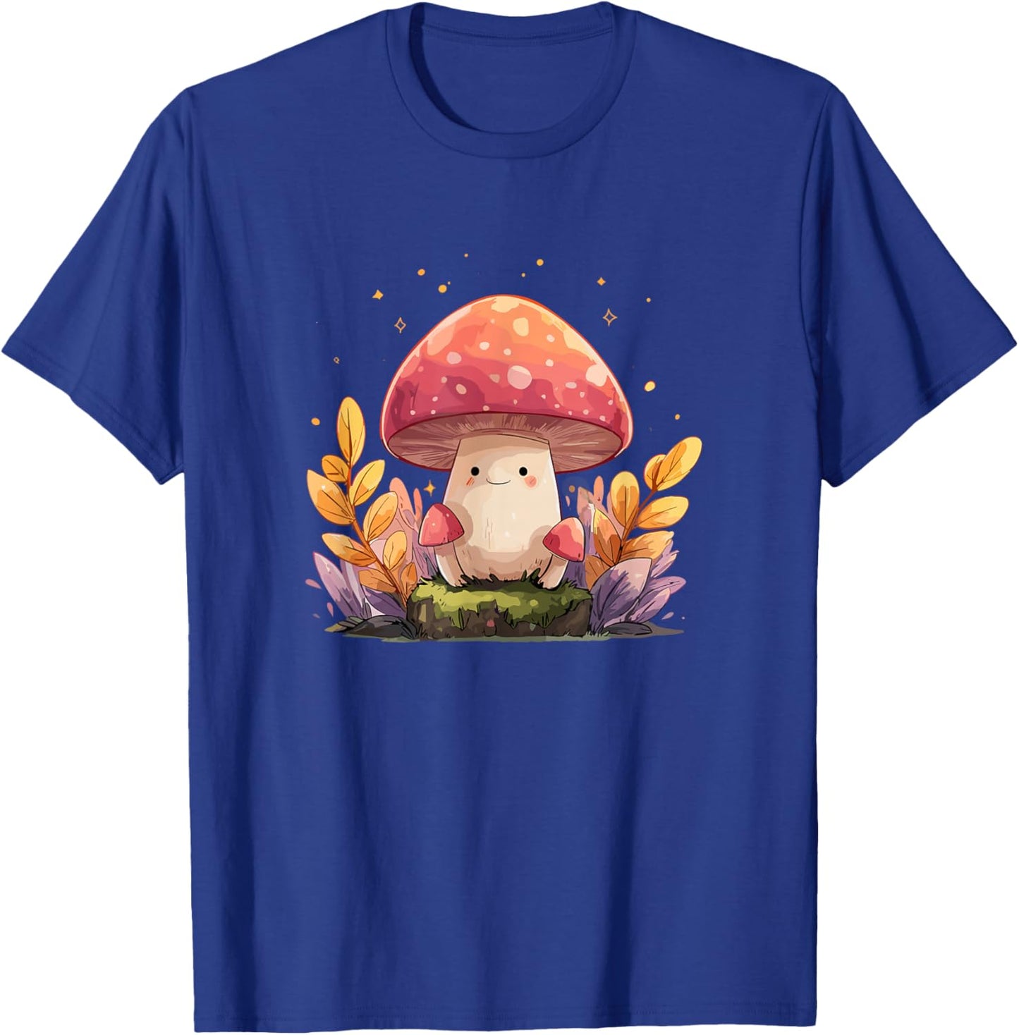 Whimsical Cute Mushroom Autumn Forest Kawaii T-Shirt - T-Shirt | Royal