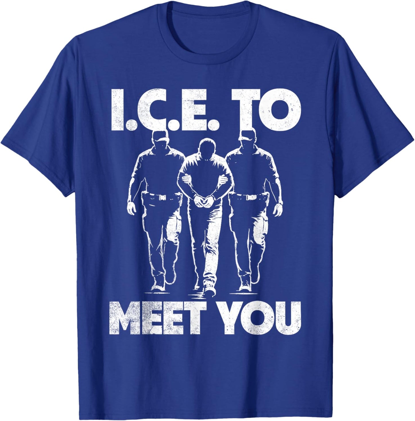 Support ICE - Funny Patriotic T-Shirt - T-Shirt | Royal