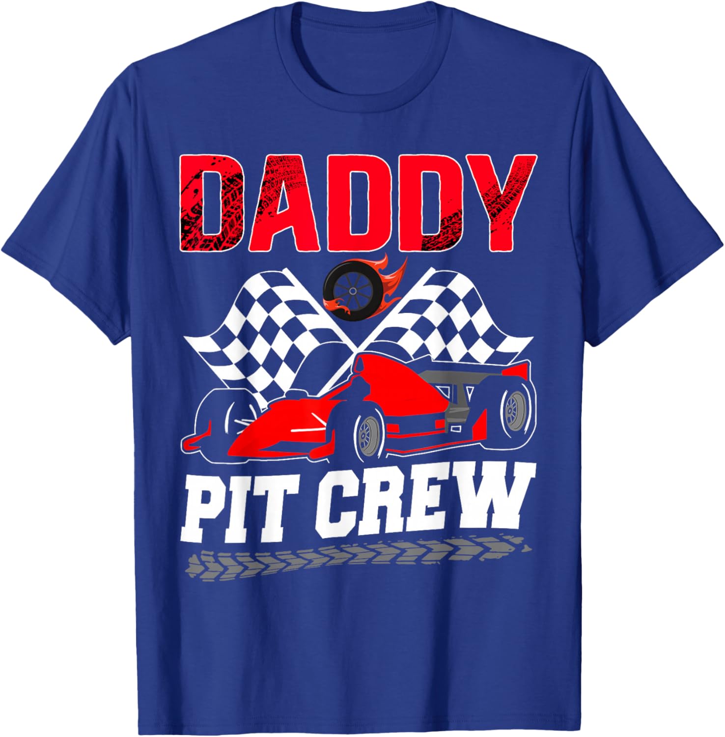 Daddy Pit Crew Racing Family Race Car Birthday Boy T-Shirt - T-Shirt | Royal