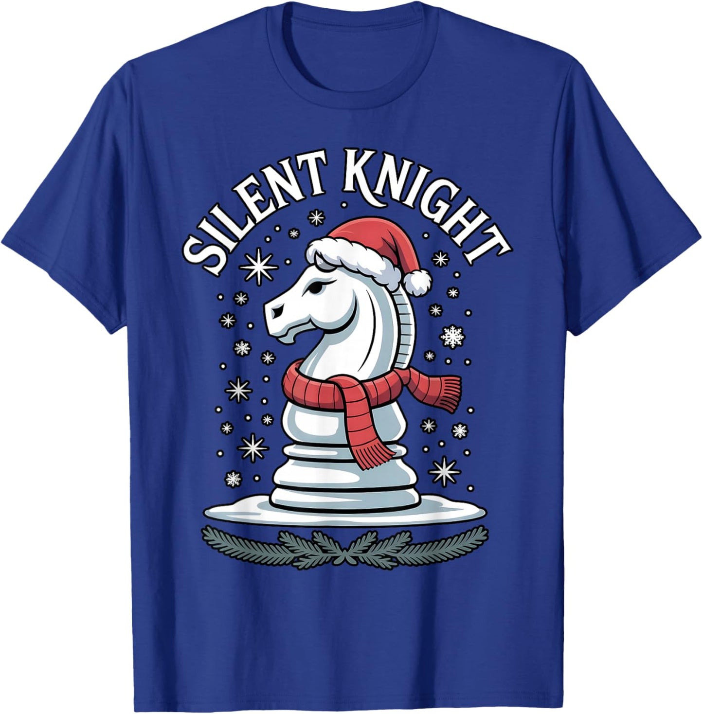 Silent Knight Funny Xmas Chess Christmas Pun T-Shirt - T-Shirt | Royal