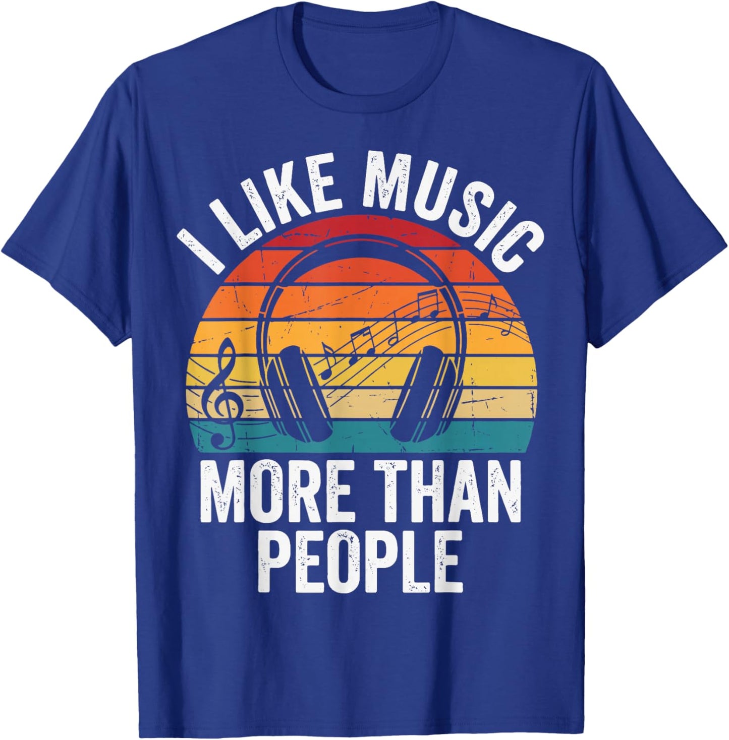 I Like Music More Than People T-Shirt - T-Shirt | Royal